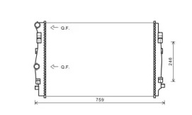 AVA QUALITY COOLING vwa2344 -  Радиатор, охлаждение двигателя